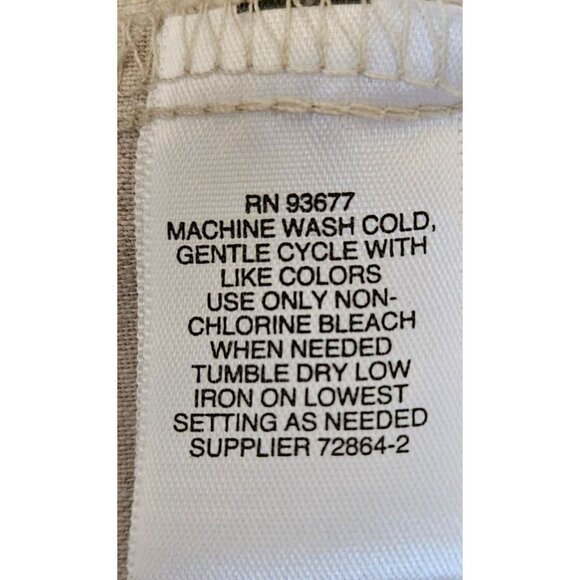 Liz Claiborne Woman Size L  Linen Blend Shacket Beige Roll Tag Sleeve Minimal - Picture 7 of 7